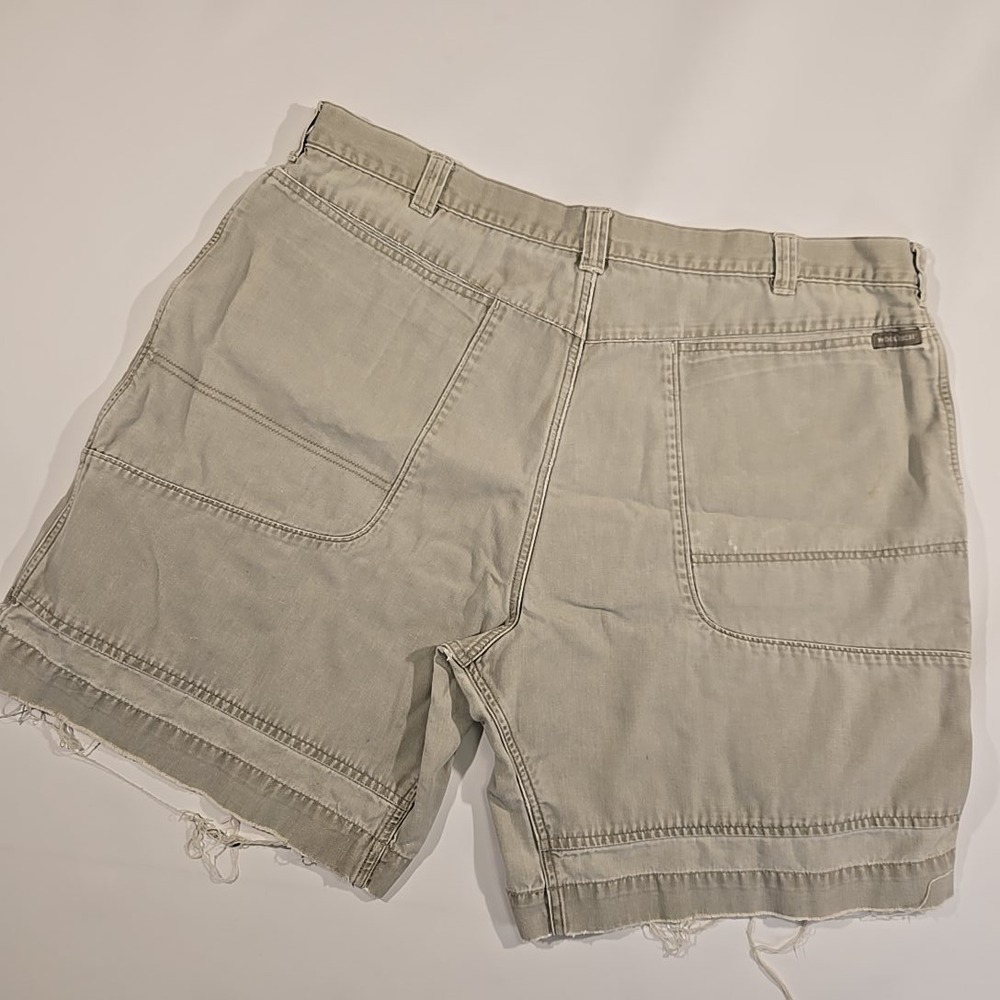 VTG Woolrich Mens 40 Utility Cargo Shorts Thrashed Distressed Y2K Workwear USA - Picture 4 of 9